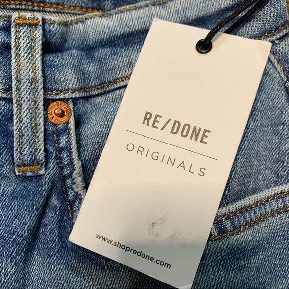 RE/DONE Originals Revolve 90s High Rise Ankle Crop 60s Fade Button Fly Size 26 - Picture 10 of 13